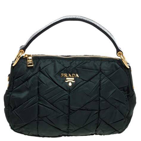 prada hobo green|Prada hobo.